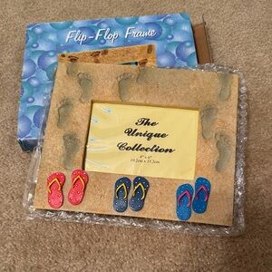 Flip-Flop Frame with Colorful Sandals